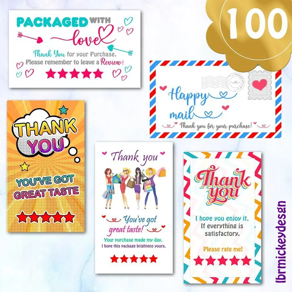 100 Thank You Cards
